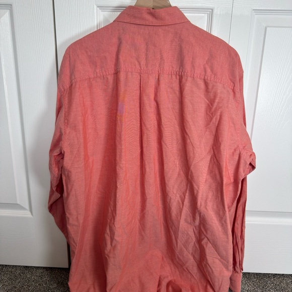 LL Bean Men’s orange color paprika Long Sleeve XL-Tall - Picture 4 of 5